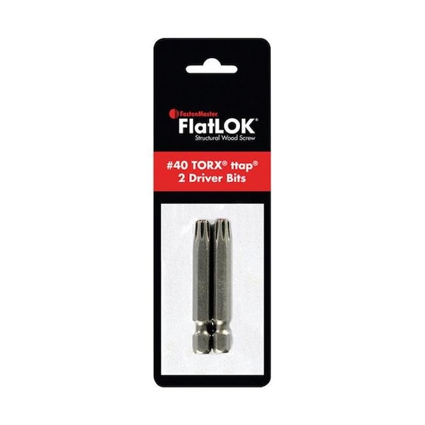 Fastenmaster Fastenmaster 2803047 FlatLOK Torx Ttap No. 40 x 2 in. Driver Bit - Steel 0.25 in. Hex; 2 Piece 2803047 - main